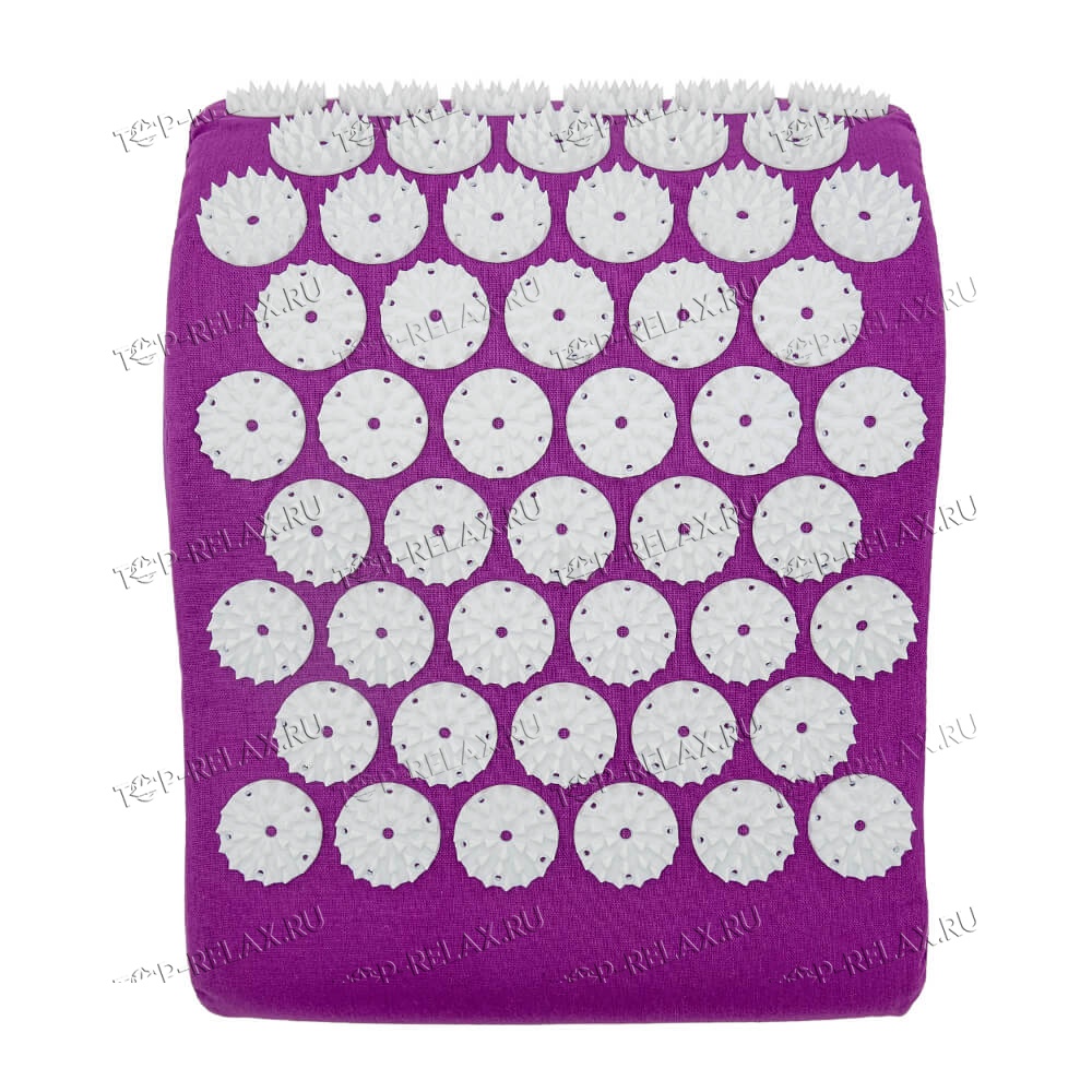 Массажная акупунктурная подушка (анатомическая) EcoRelax, фиолетовый - 4